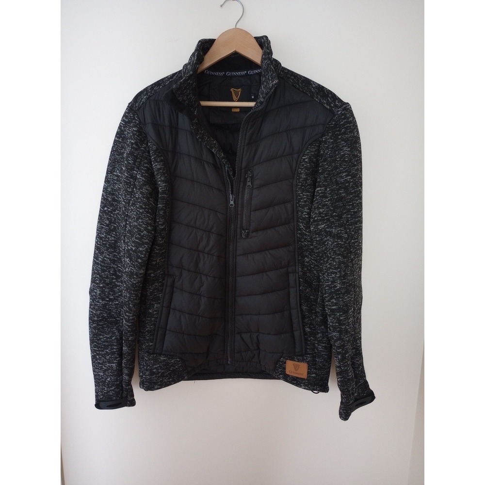 Guinness Men's (Unisex) Hybrid Jacket Size:M  Black/Gray NWOT